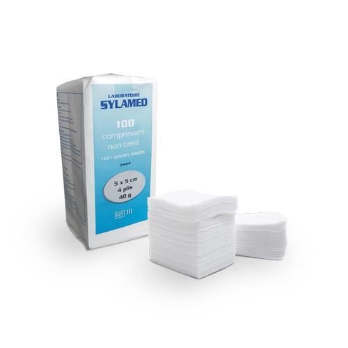 Compresses non tissées non stériles Sylamed - SylaSoft 40g/m² - 4 plis