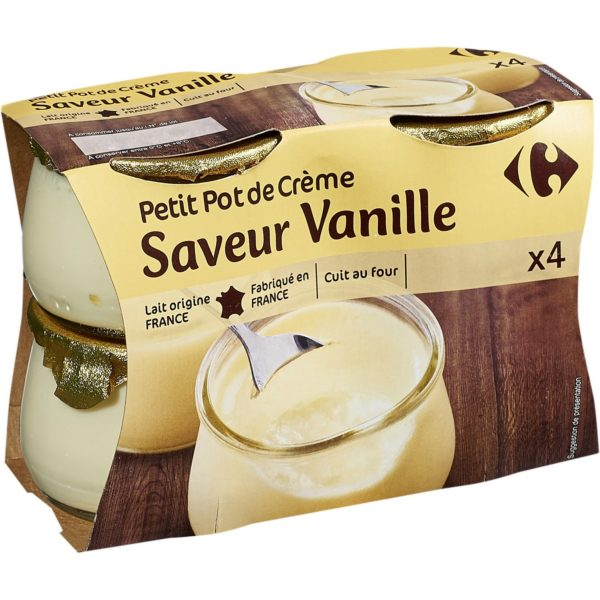 Crème saveur vanille