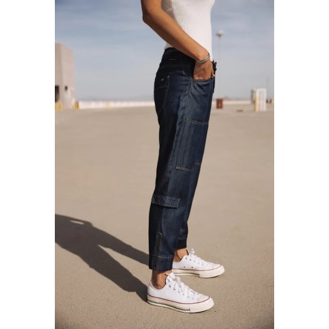 Jeans cargo Femme mauricia dark