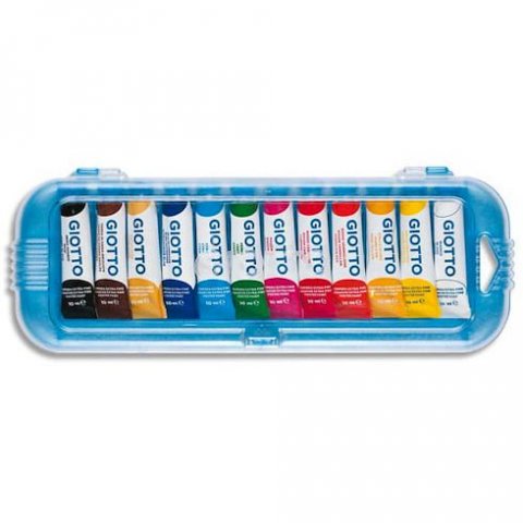 Boîte 12 tubes de gouache 10 ml couleurs assorties - GIOTTO
