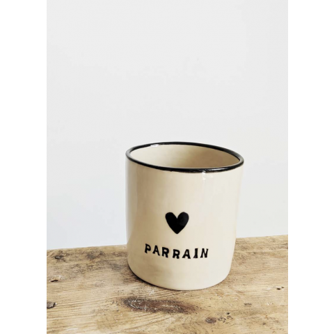 Tasse Parrain en céramique - 1100 degrés - fait main à Marcq-en-Baroeul