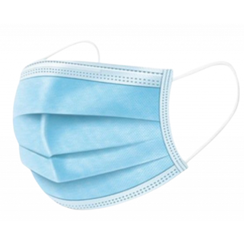 Masque chirurgical haute filtration, type IIR, 3 plis, bleu