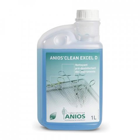Nettoyant et pré-désinfectant Anios’Clean Excel D bidon 1 litre doseur.