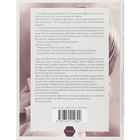 LIVRE ALGER SANS MOZART