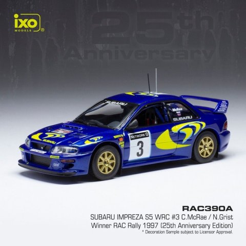 SUBARU Impreza S5 1997 WRC #3 McRae Winner 1:43 IXO RAC390A