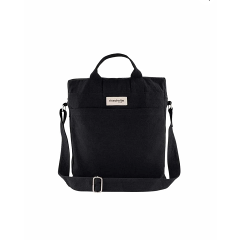 Citybag en coton recyclé Achille - Noir