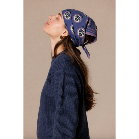 Small foulard Manika Yeah Indigo APACHES