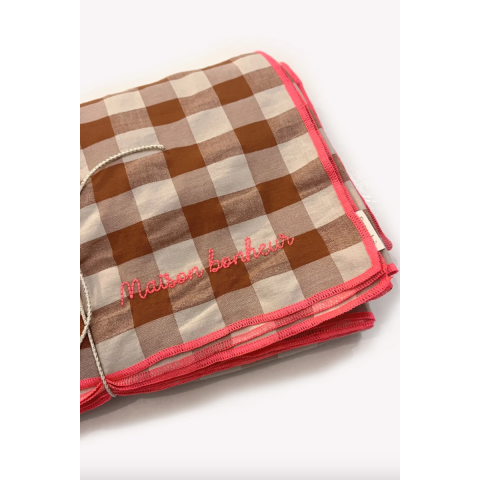 Nappe carreaux vichy - Argile 140 x 250 cm