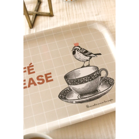 Plateau cuisine en bois de bouleau - Un café please