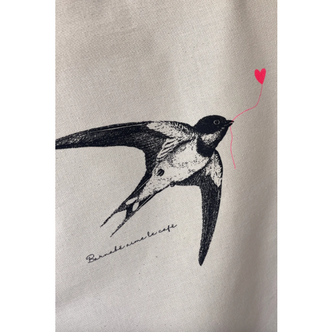 Torchon de cuisine sérigraphié - Hirondelle