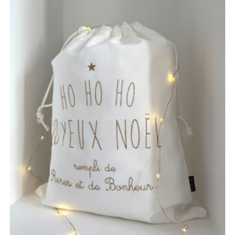 Baluchon de Noël "Joyeux Noël rempli de rires et de bonheur"
