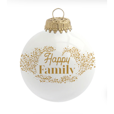 Boule de Noël en verre - "Happy Family" - Baubels