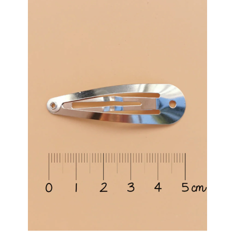 Barrette clic-clac chat bronze pailleté