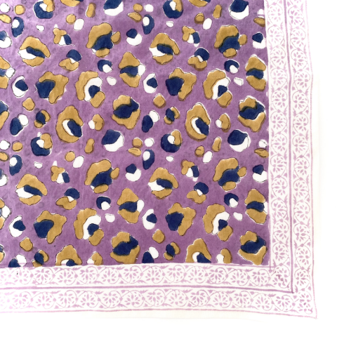 Big foulard Latika "Graou" Violet - APACHES x Little & Tall