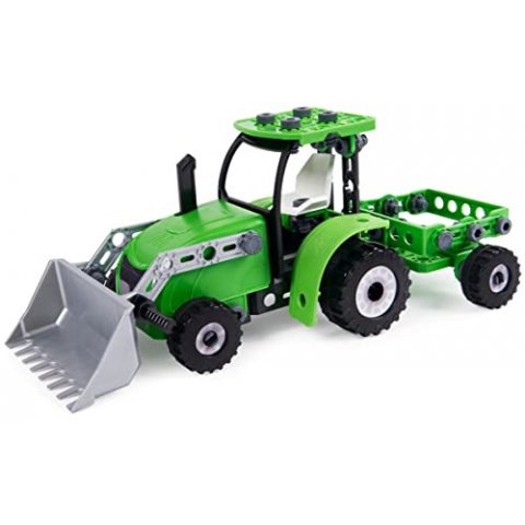 Meccano Junior - Tracteur Pelleteuse - Pelleteuse agricole et remoque articulées