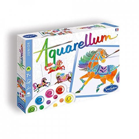 Aquarelum junior - Chevaux - Kit peinture Aquarellable Magique