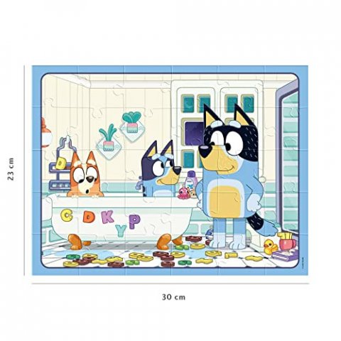 Puzzle enfants - Dans le bain avec Bluey  30 pièces