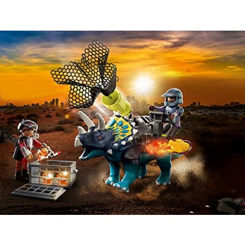 Playmobil 70627 - Dino Rise - Triceratops et Soldats - Accessoires Inclus