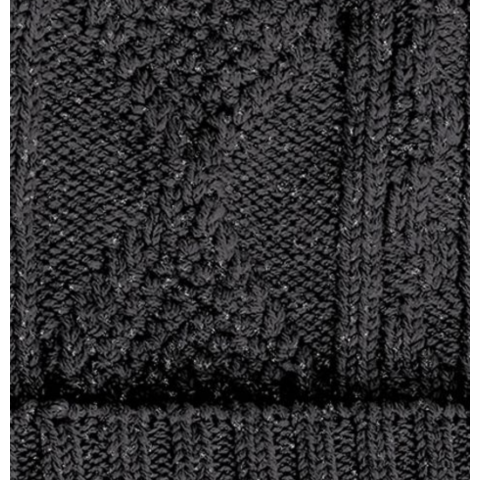 Bonnet Adulte torsade laine brillante - Poivre