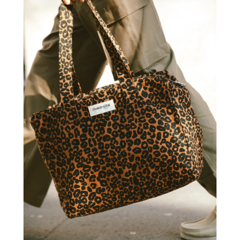 Célestins le sac 24h en coton recyclé - Léopard