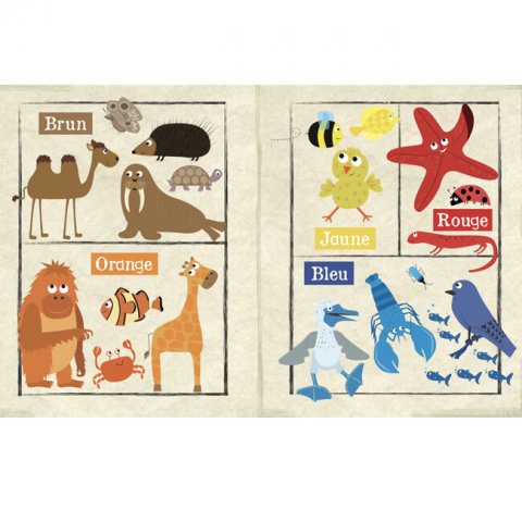 Petit journal en tissu Crinkly pour bébé - Les couleurs des animaux