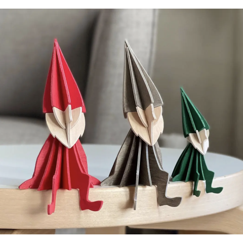Elfe LOVI 12 cm - rouge - 3D à assembler