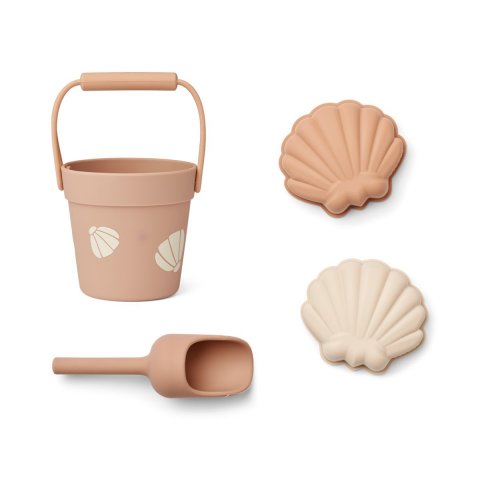 Mini set de plage en silicone - coquillage (kit mini shell beach set)