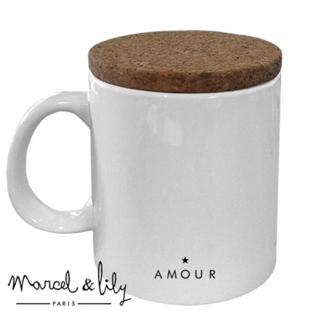 MUG COUVERCLE EN LIÈGE " AMOUR "