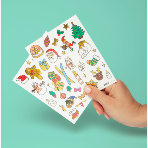 Tattoos Ho ho ho - 50 tatouages temporaires enfant OMY
