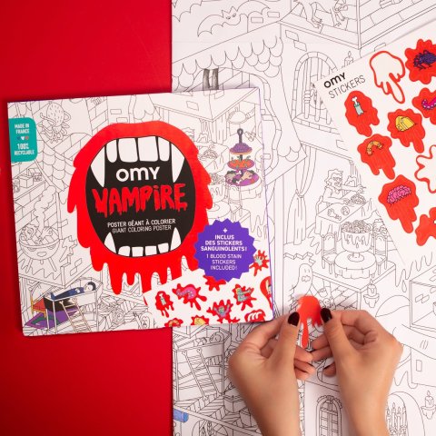 Poster géant à colorier - Vampire OMY