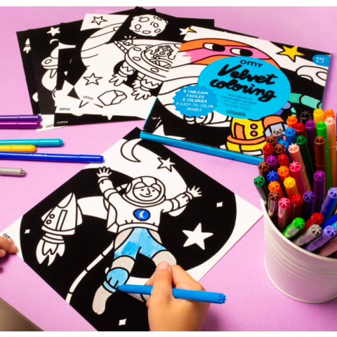Coloriage velours Cosmos