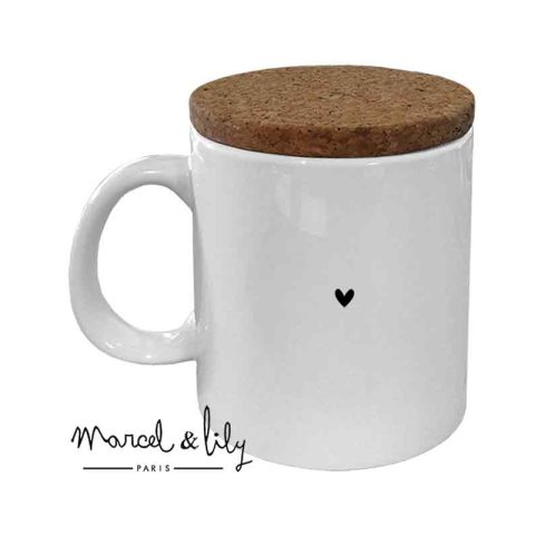 Mug avec couvercle en liège Papy chéri je t'aime MARCEL&LILY