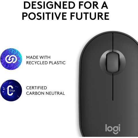 Souris LOGITECH Pebble Mouse 2 M350s - TONAL GRAPHITE, bluetooth