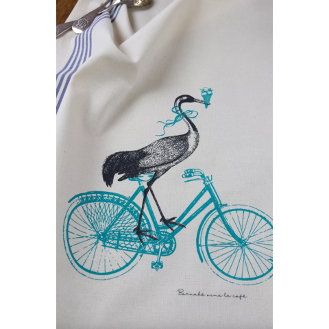 Torchon de cuisine Oiseau vélo