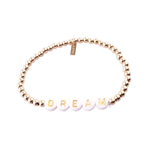 Bracelet acier perles dorées Dream