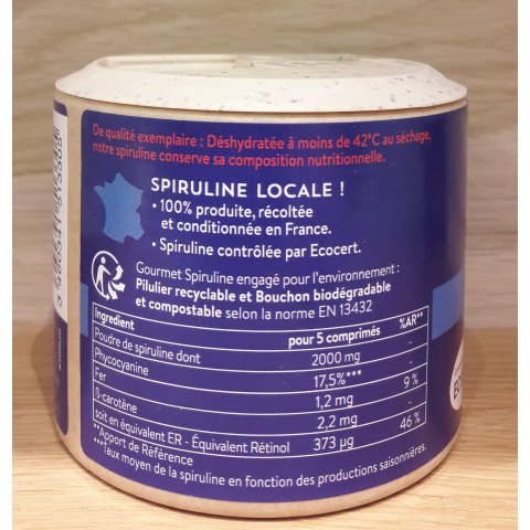 Spiruline France comprimés - GOURMET SPIRULINE