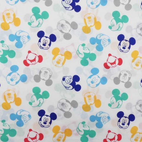 Tissu coton imprimé Mickey - licence Disney