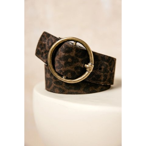 Ceinture en cuir Femme Angelisa Leo Coffee 