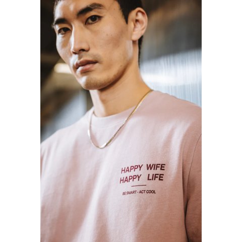 T-shirt droit Chuck Happy Wife Homme Freeman T.Porter light rose