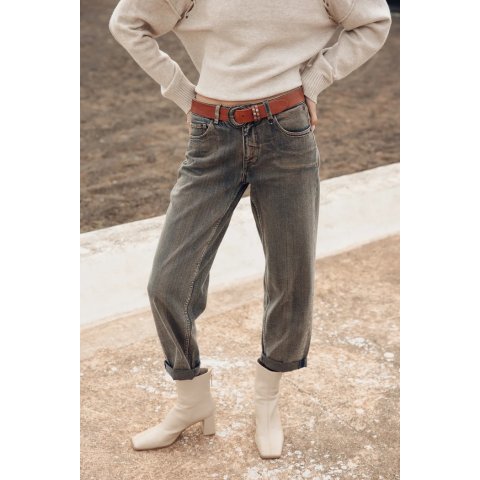 Ceinture en cuir Femme Freeman T.Porter Kirza Camel 