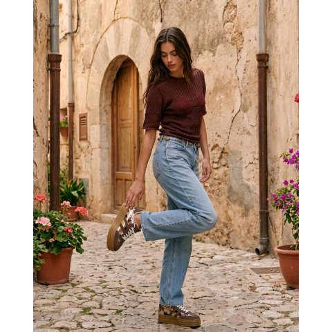 Baskets Léa | Marron | LT33-70