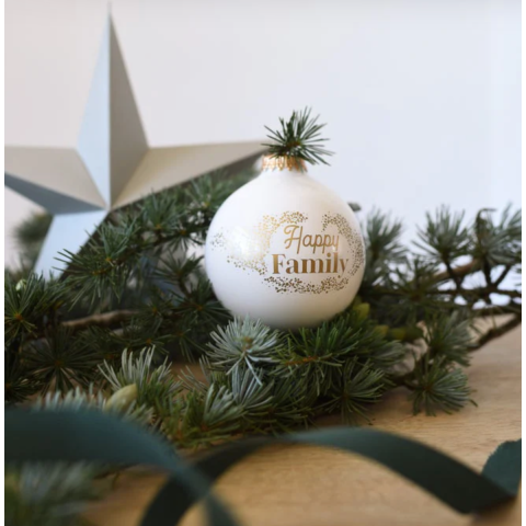 Boule de Noël en verre - "Happy Family" - Baubels