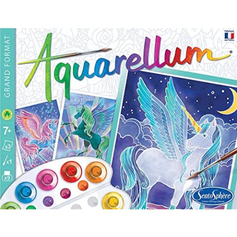 Aquarellum - Pégases - Kit peinture Aquarellable Magique
