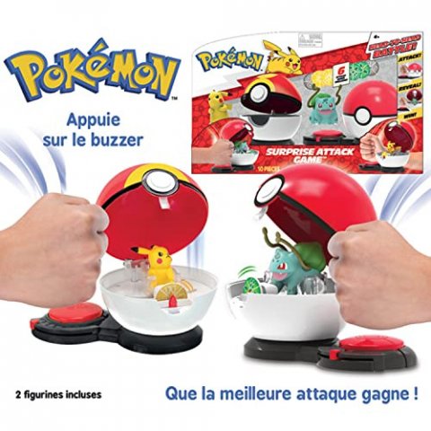 Pokémon - 2 Poké Balls avec Leur Pokémon et 6 disques d'attaques - Modèle aléatoire