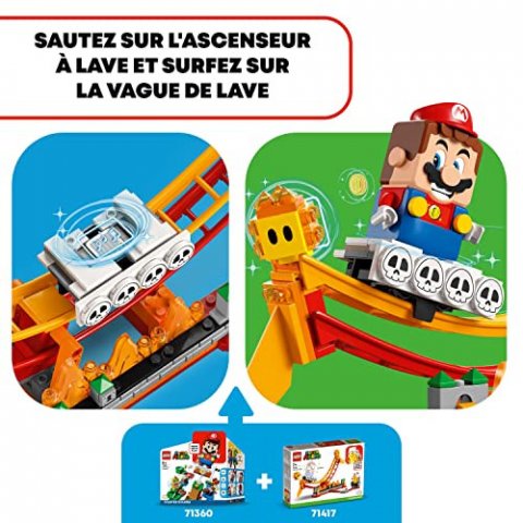 LEGO Super Mario 71416 - Ensemble d'Extension Le Manège de la Vague de Lave