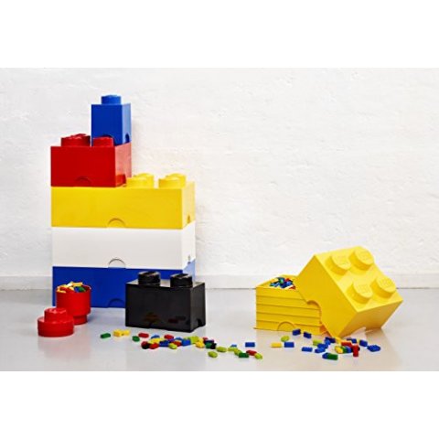 LEGO 40301730 - Brique ronde de rangement empilable - Rouge 12,3 cm