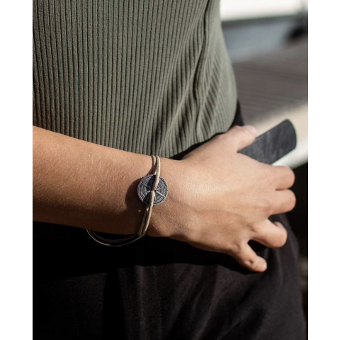 BRACELET ARGENT VIEILLI - LE Zéphir / LE VENT À LA FRANÇAISE