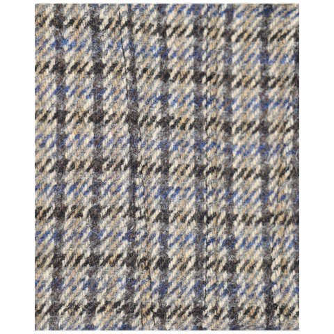 Gants tactiles / laine et cuir adulte - Saga Beige Check - EVOLG