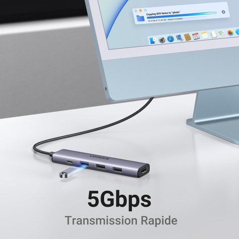 Hub USB-X 5 en 1, UGREEN, avec HDMI - CM478