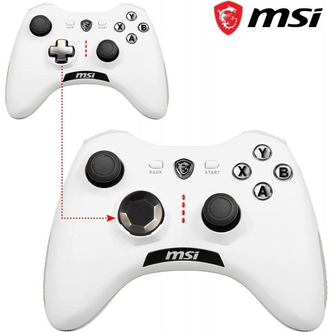 Manette filaire PC MSI FORCE GC20 V2 Blanche 